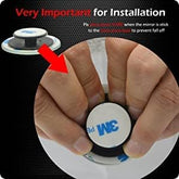 Fan Shaped Frameless Blind Spot Mirrors for Cars (2 Pack)